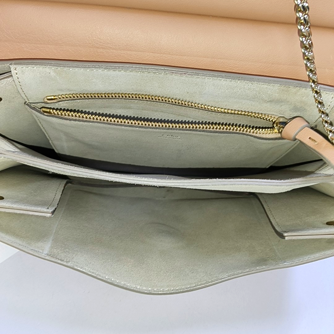 Chloé Faye Medium size Orange Suede Leather Single Shoulder Bag Golden hardware Removable shoulder strap-(SKU)-950948010