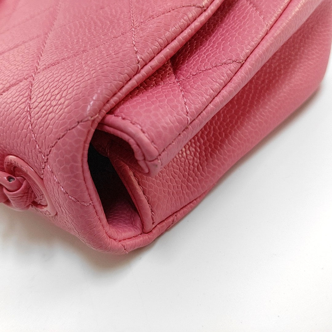 CHANEL CLASSIC FLAP Pink Quilted Calfskin Monogram Shoulder Bag, Handle Bag, Crossbody with Detachable Strap, Pink Hardware, 29 Clasps-(SKU)-966828940
