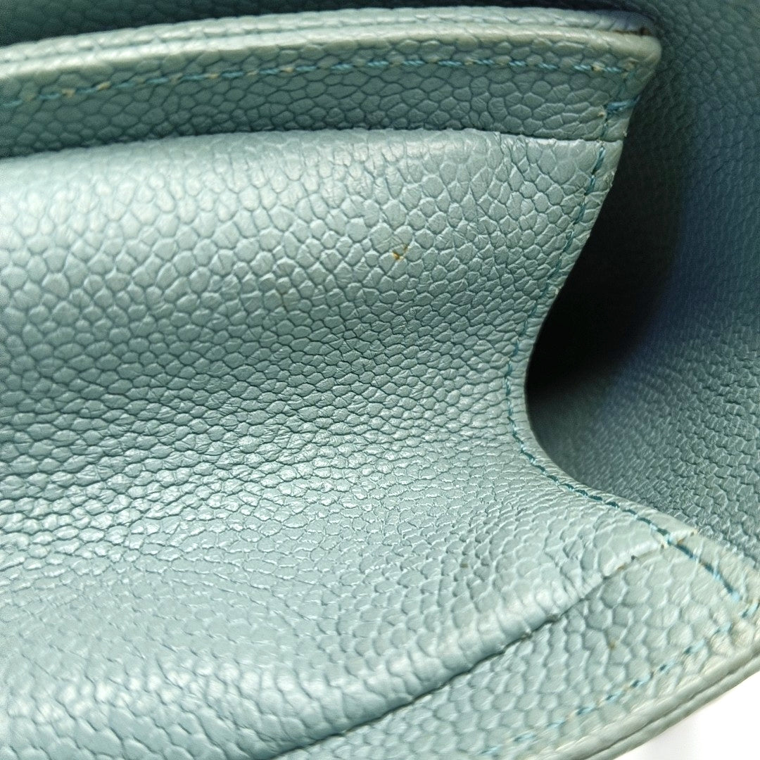 CHANEL BOY CHANEL Medium Green Calfskin Quilted Cannage Single Shoulder Bag, Crossbody Bag with Detachable Strap and Gold/Silver Hardware-(SKU)-969449479