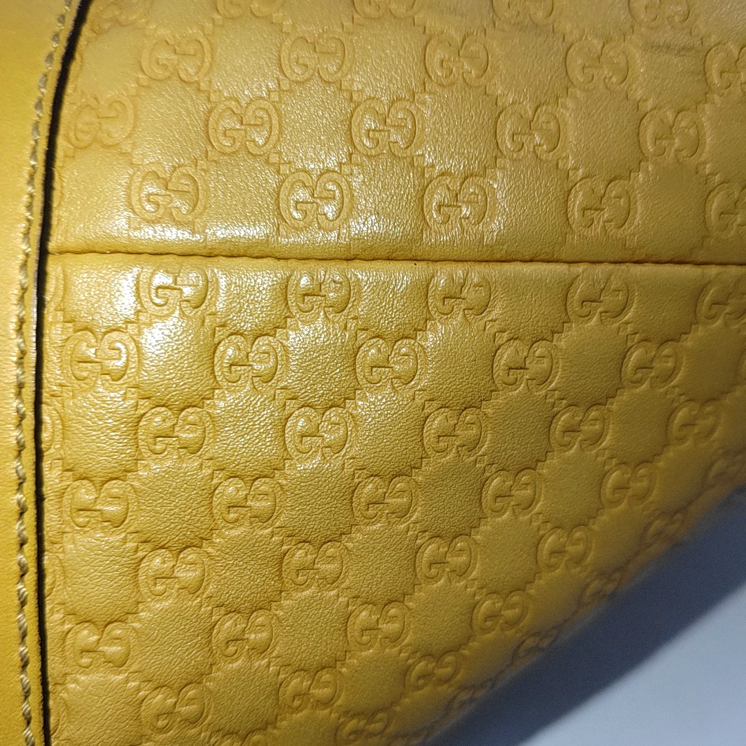 GUCCI Tote bag Yellow Calfskin Monogrammed Quilted Single Shoulder Bag, Handbag Golden hardware Sub-bag-(SKU)-14459801