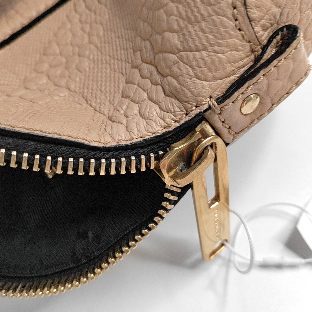 BURBERRY Sartorial Orchard Small size Nude Pink Cowhide Tote Bag Single Shoulder Bag Crossbody Golden hardware-(SKU)-943770411