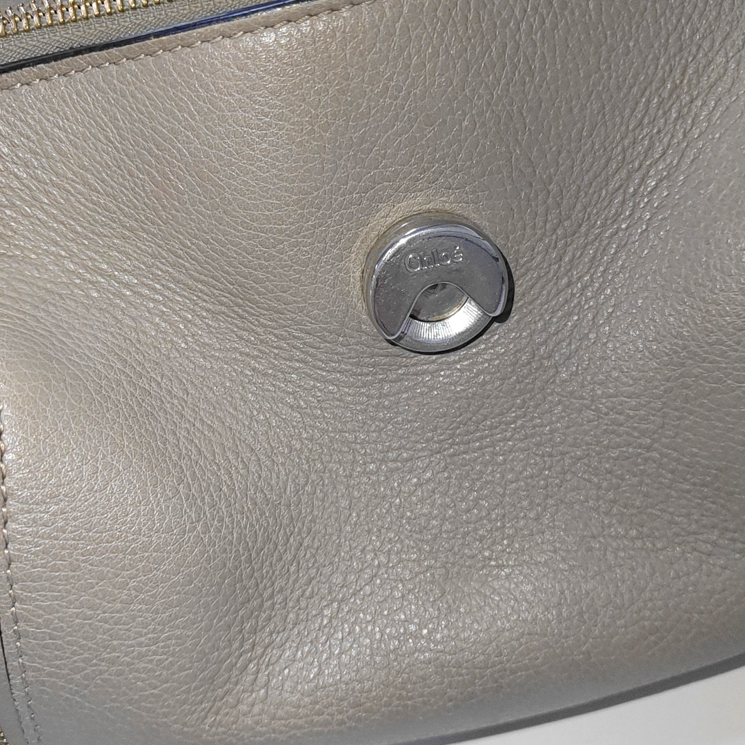 Chloé Faye Medium size Grey Cowhide Single Shoulder Bag Tote Shoulder Bag Crossbody Bag Golden Silver Hardware Removable shoulder strap-(SKU)-939956947