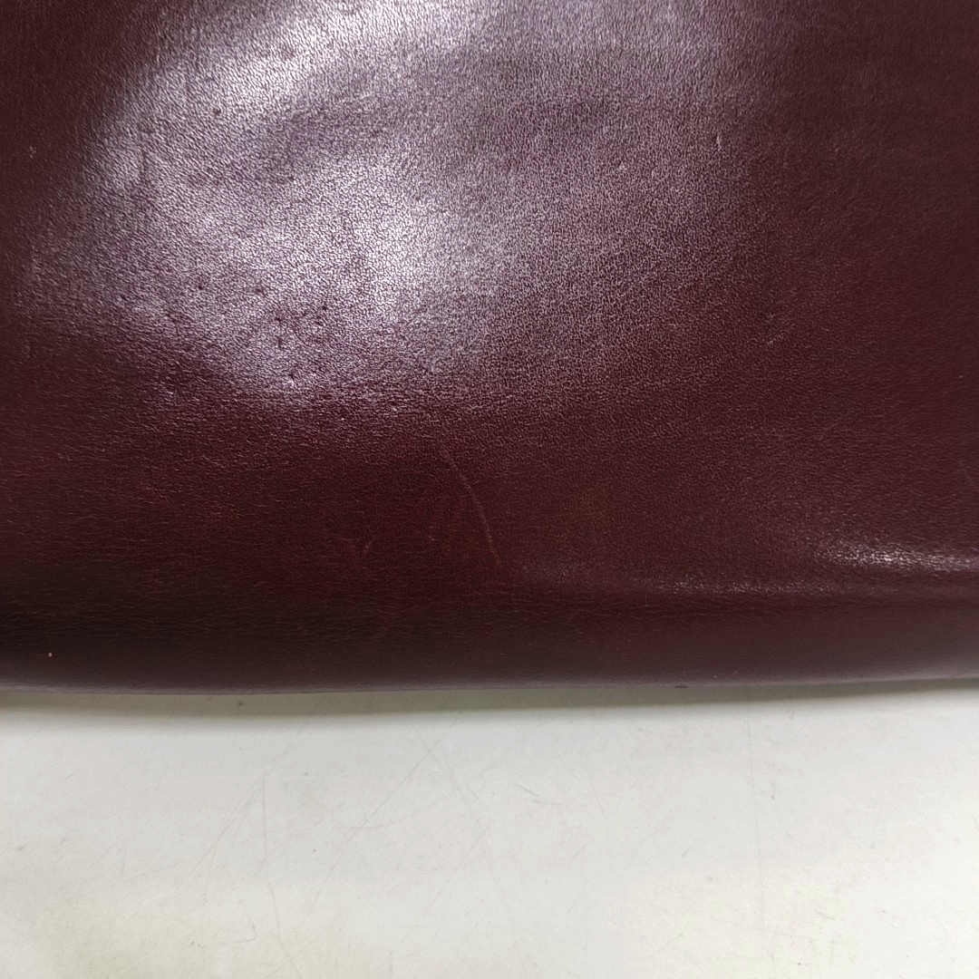 CELINE Burgundy Leather Single Shoulder Bag Golden hardware Removable shoulder strap-(SKU)-954657599