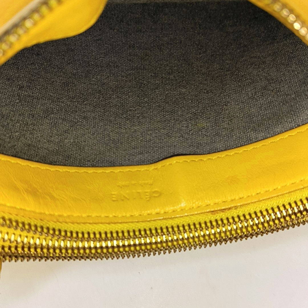 CELINE TRIO Small size Orange Cowhide Crossbody Single Shoulder Bag Golden hardware-(SKU)-959742299