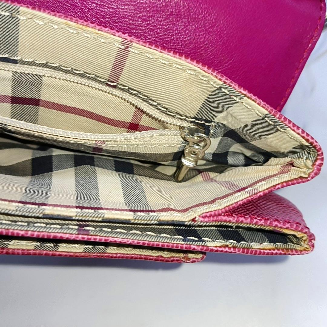 BURBERRY Red Cowhide Embossed Shoulder Bag Tote Silver Hardware-(SKU)-928563763