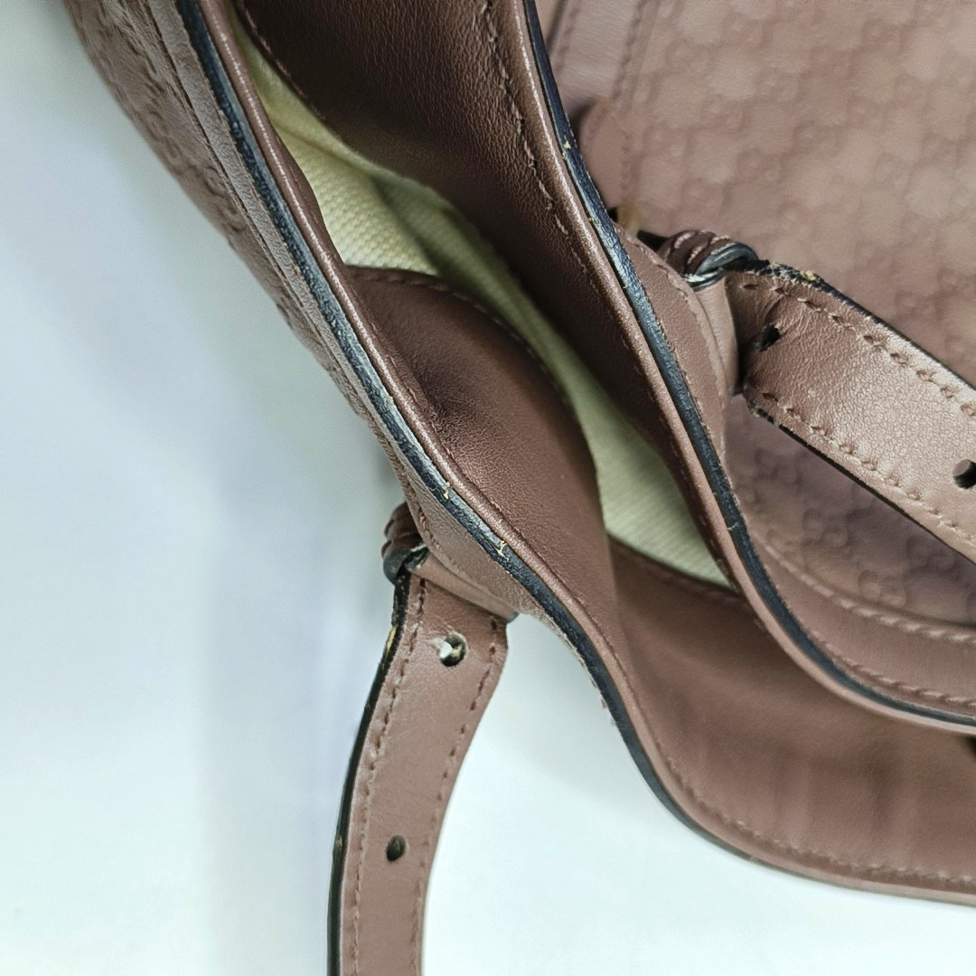 GUCCI Microguccissima Beige Cowhide Monogram Jacquard Shoulder Bag Crossbody Bag Golden hardware-(SKU)-945794351