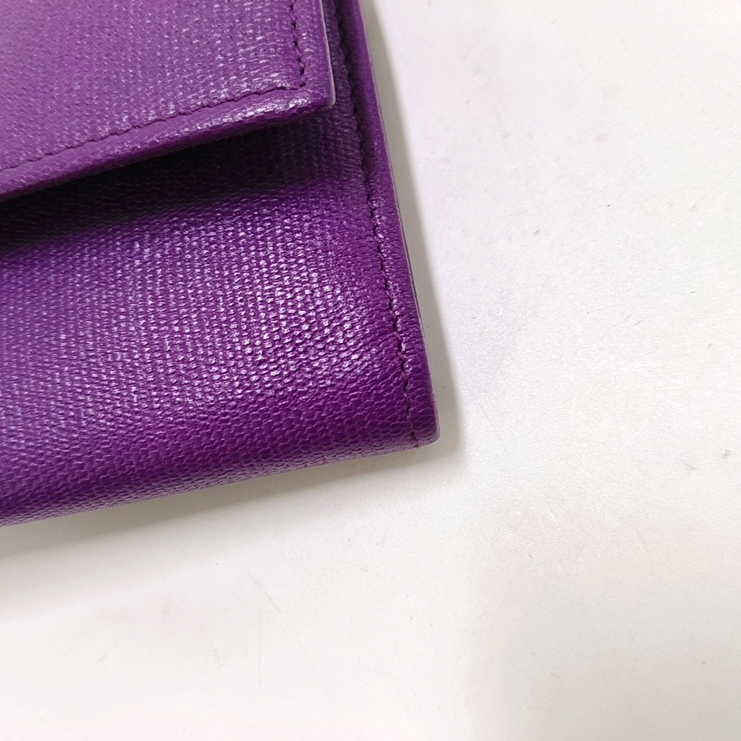 YSL CHYC Y LIGNE Purple Cowhide Embossed Clutch Golden hardware-(SKU)-959946946