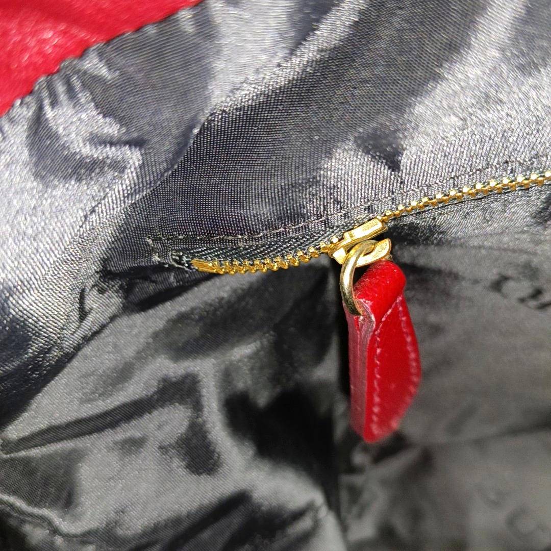 BURBERRY Dinton Red Cowhide Single Shoulder Bag Handbag Crossbody Bag Golden hardware Removable shoulder strap-(SKU)-943696805
