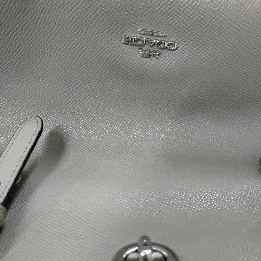 COACH RHYDER Gray Leather Carriage Single Shoulder Handbag Silver Hardware shoulder straps-(SKU)-932590203