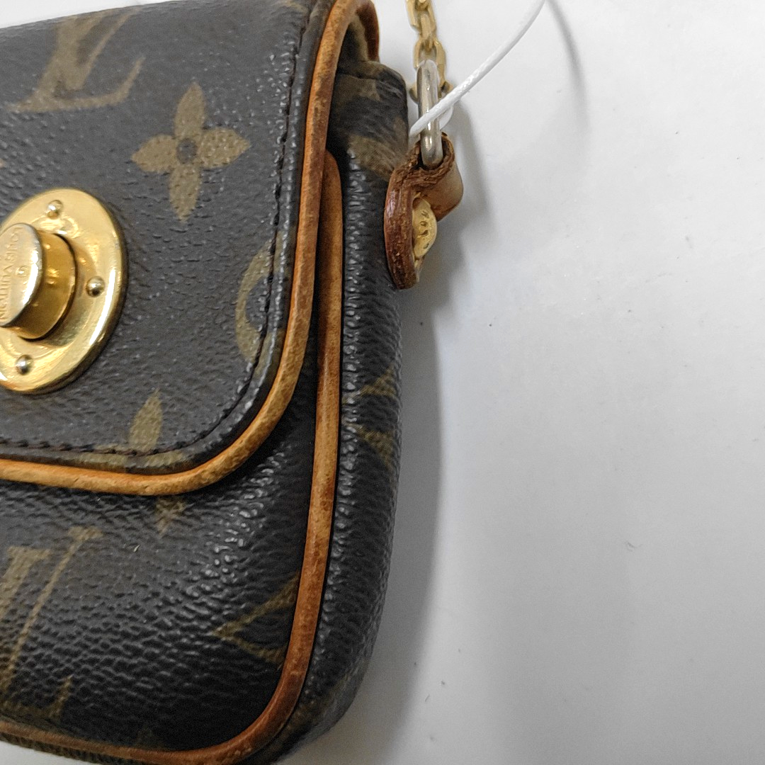 LOUIS VUITTON TULUM Brown Coated Canvas Monogrammed Change Purse Golden hardware-(SKU)-947601683