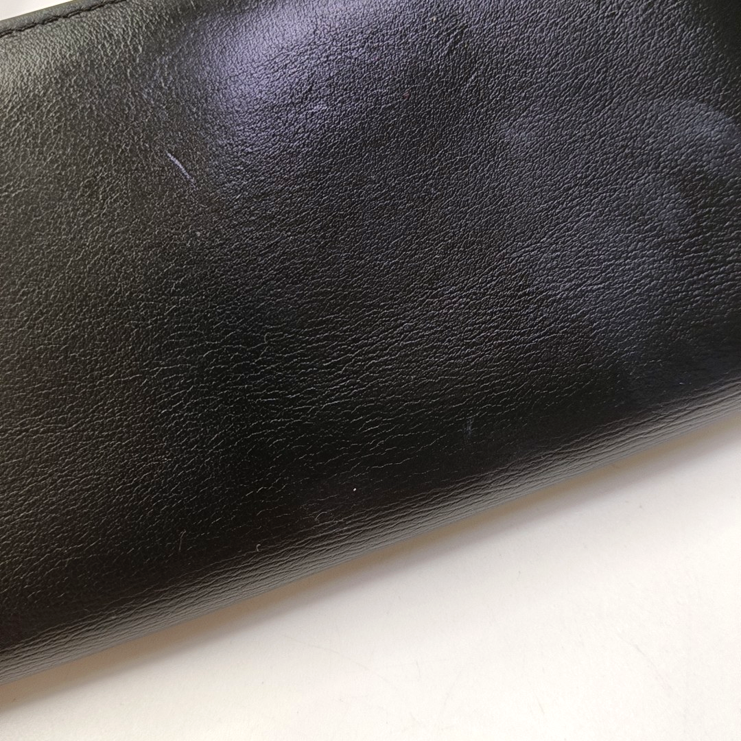 DIOR Black Cowhide Wallet Silver Hardware-(SKU)-958152388