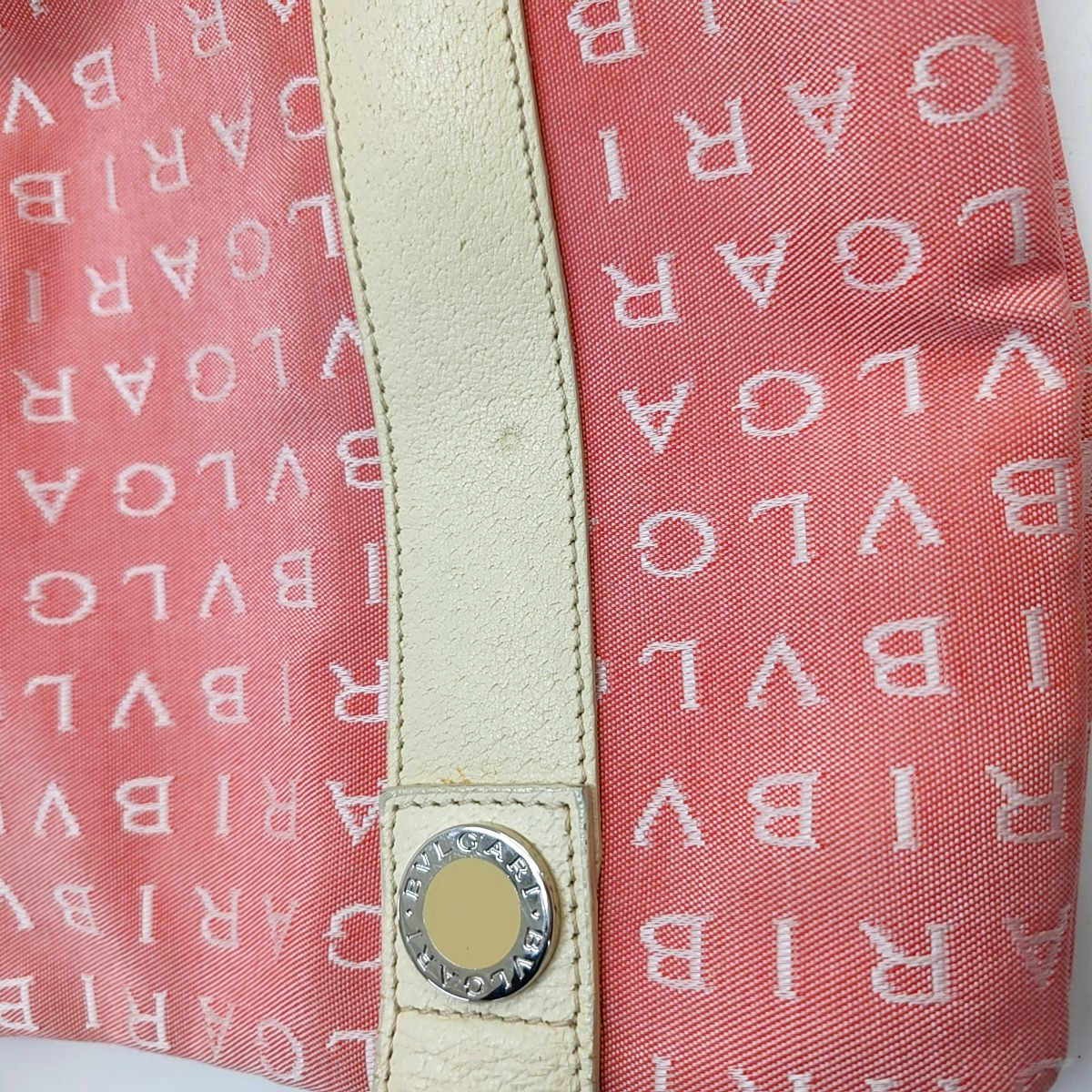 BVLGARI SOPHIA Pink Canvas Floral Handbag Single Shoulder Bag Golden hardware Sub-bag-(SKU)-949452566