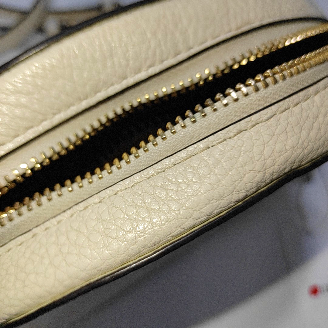 COACH White Leather Printed Single Shoulder Bag Crossbody Golden hardware Removable shoulder strap-(SKU)-933824945