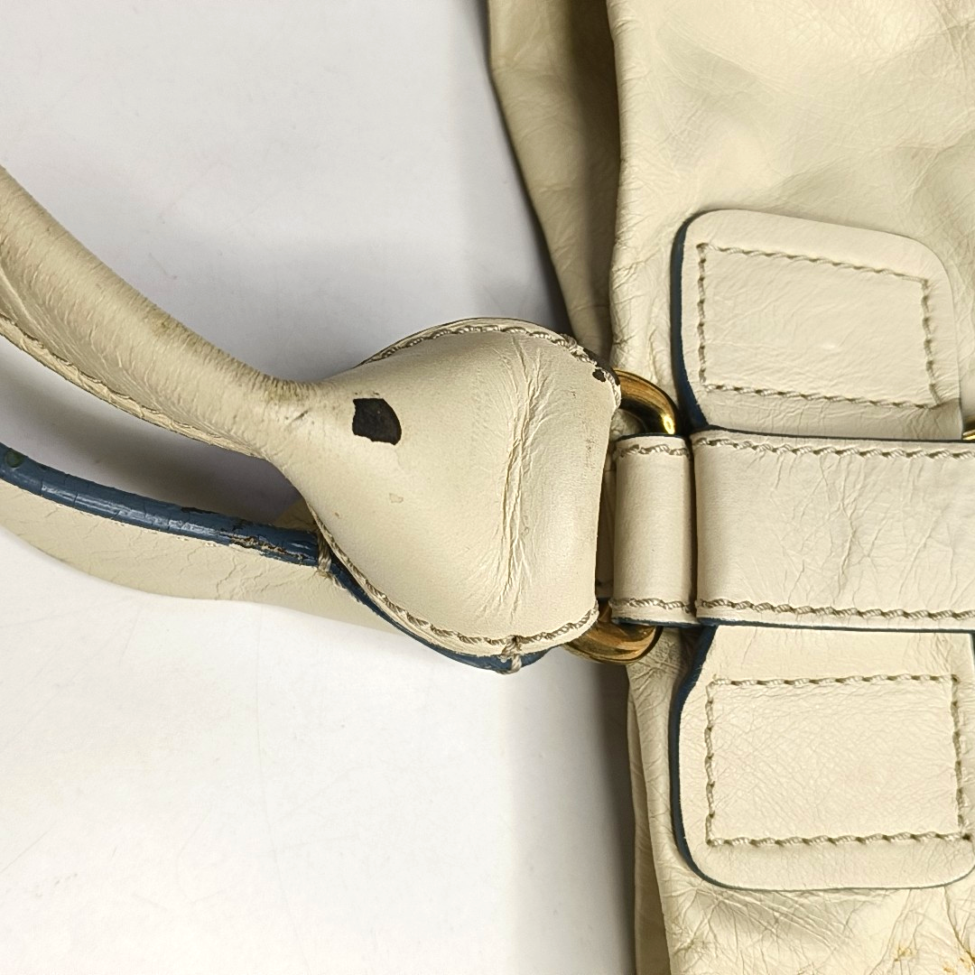 Chloé Tote bag White Leather Handbag Golden hardware-(SKU)-954394334