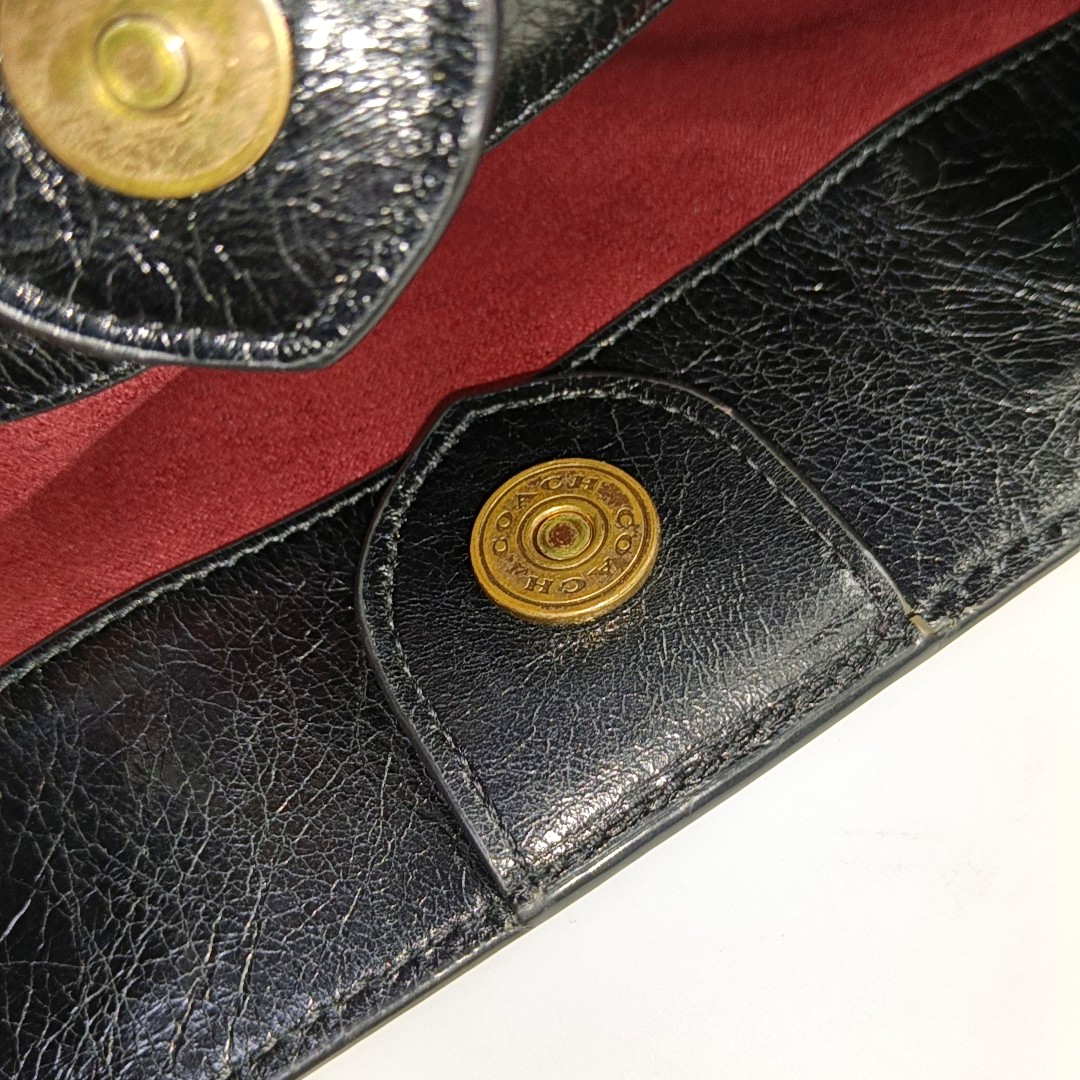 COACH FIELD Red Coated Canvas Carriage Single Shoulder Bag Crossbody Bag Handbag Golden hardware Pouch detachable shoulder strap-(SKU)-929655472