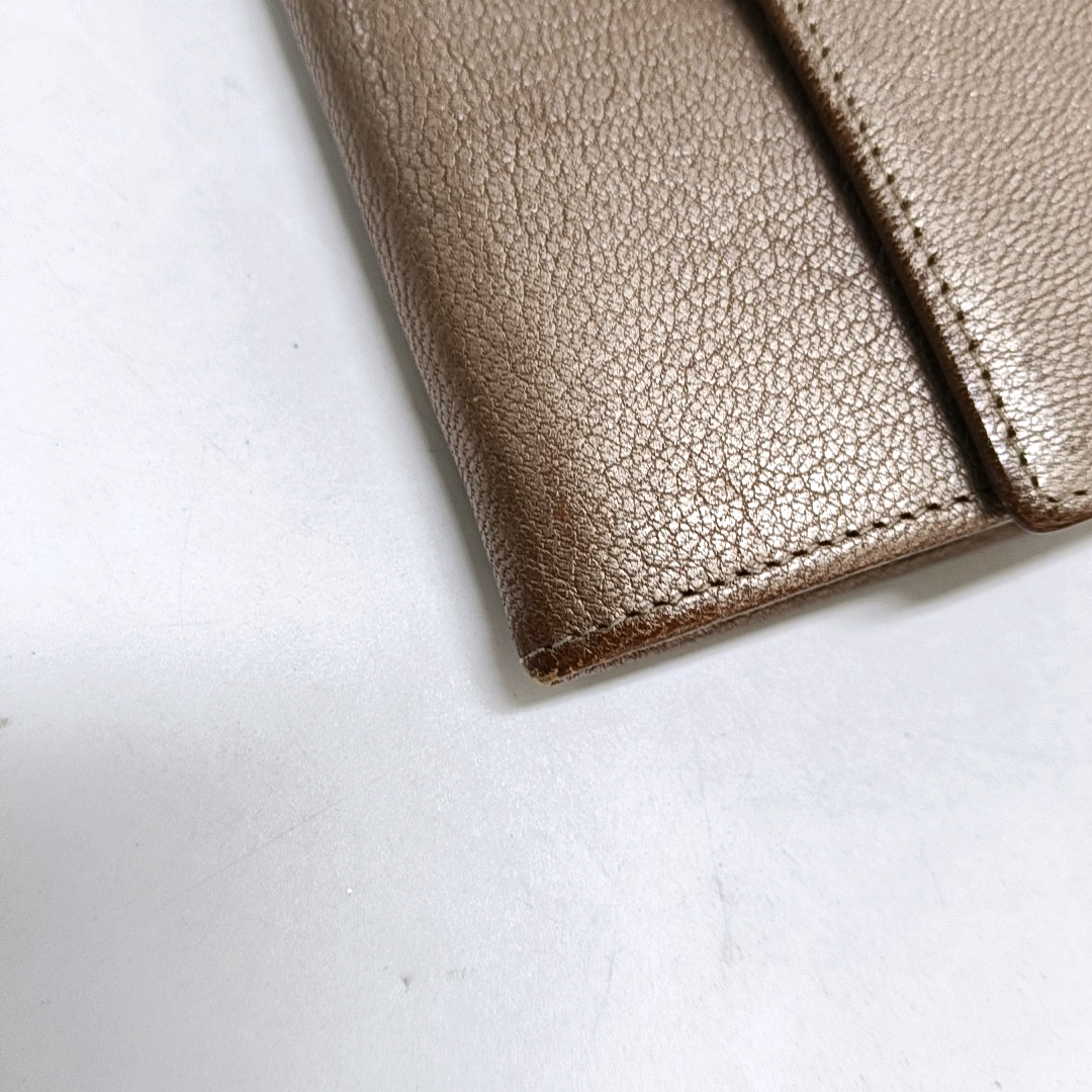 Cartier Champagne Leather Wallet Golden hardware-(SKU)-942555569