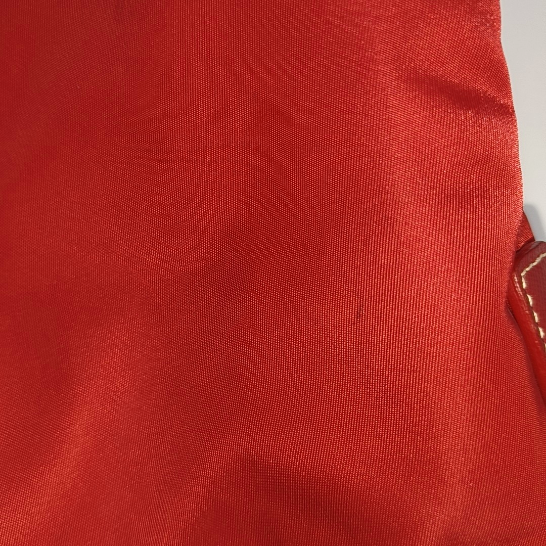 PRADA Tote bag Red Nylon Logo Single Shoulder Bag Crossbody Bag Handbag Golden hardware-(SKU)-13628648