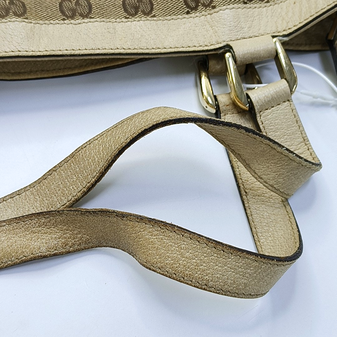 GUCCI Abbey Brown Canvas Monogram Handbag Single Shoulder Bag-(SKU)-959105616