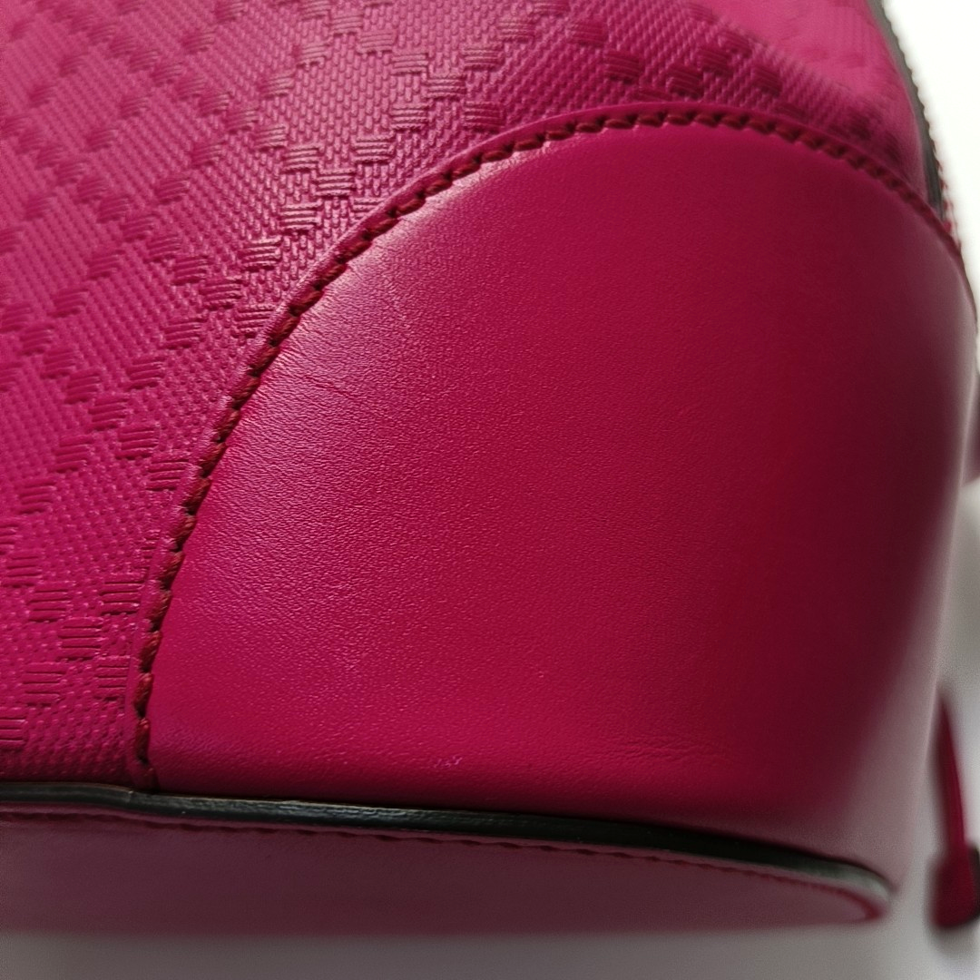 GUCCI Diamante Fuchsia Leather Patchwork Crossbody Shoulder Bag Golden hardware-(SKU)-956229075