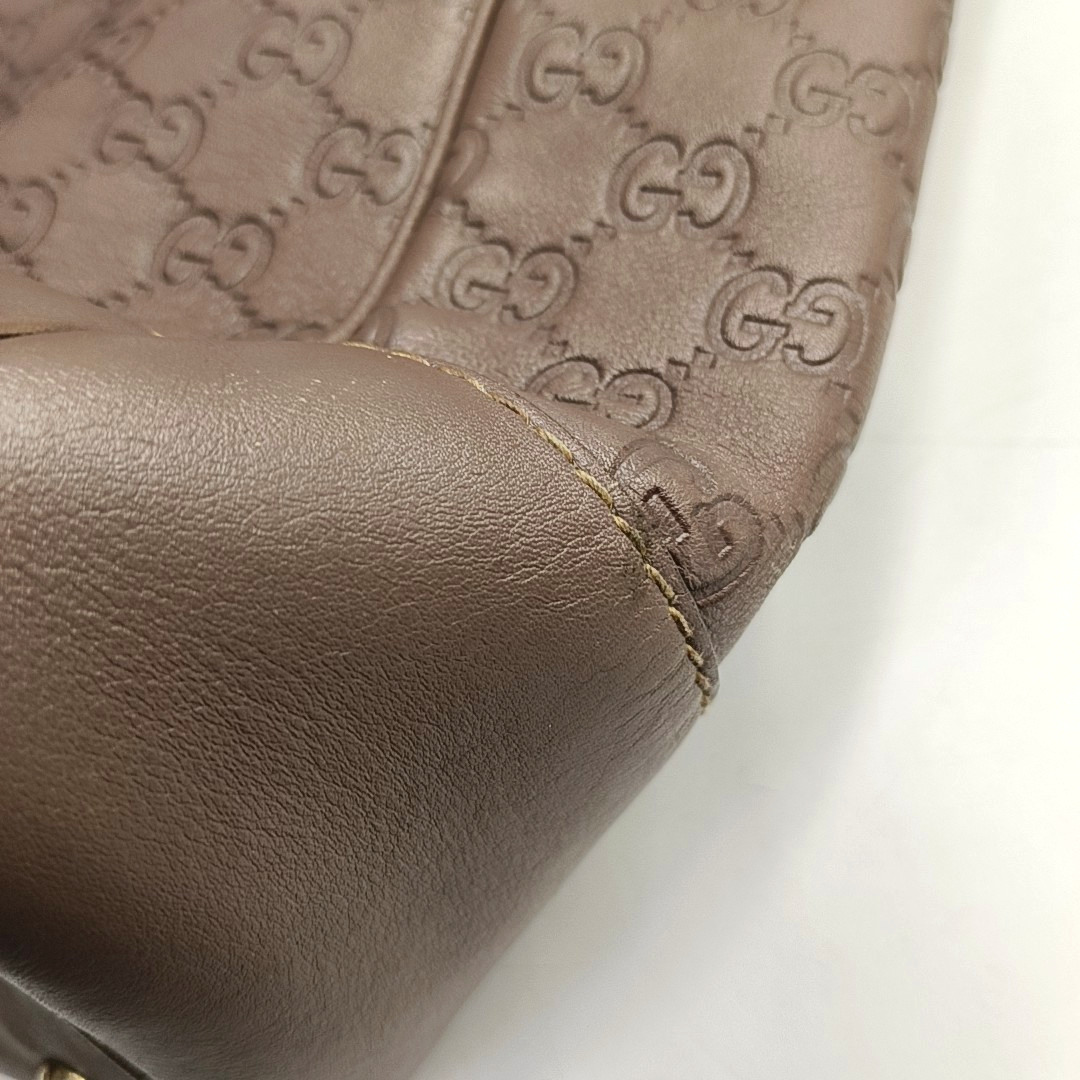 GUCCI Mayfair Purple leather old flower embossed handbag Golden hardware-(SKU)-953543271