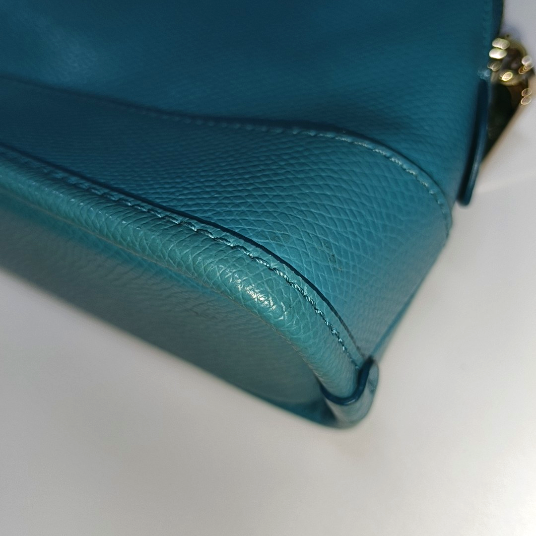 COACH CORA Light Blue Cowhide Crossbody Tote Shoulder Bag Golden hardware Removable shoulder strap-(SKU)-14348899