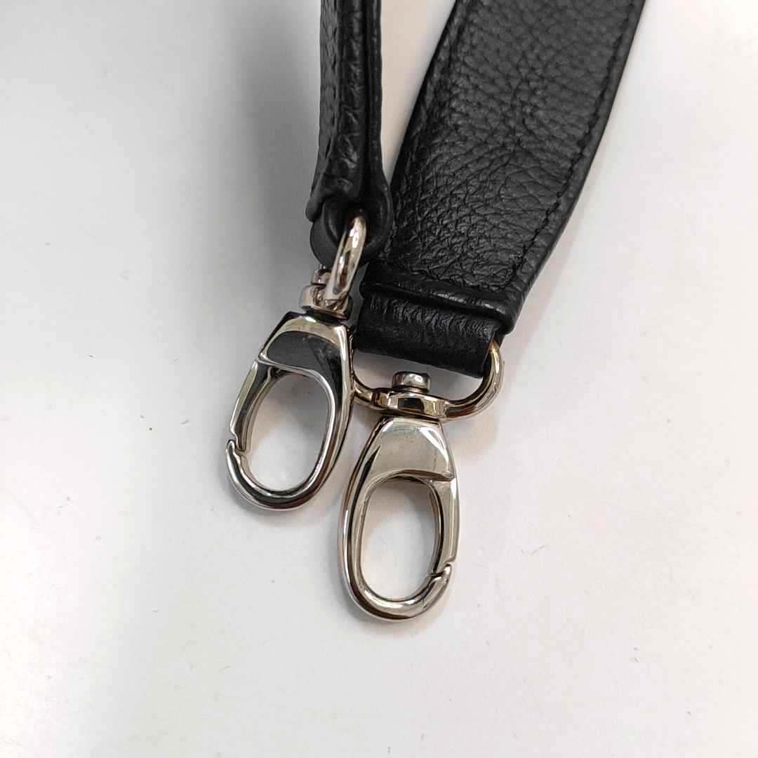CHANEL CERF Black Calfskin Leather Shoulder Bag with Removable Strap-(SKU)-954658112
