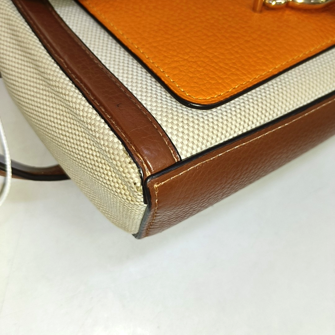 COACH 26 Khaki Canvas Carriage Crossbody Bag Single Shoulder Bag Tote Bag Golden hardware shoulder straps-(SKU)-941737076