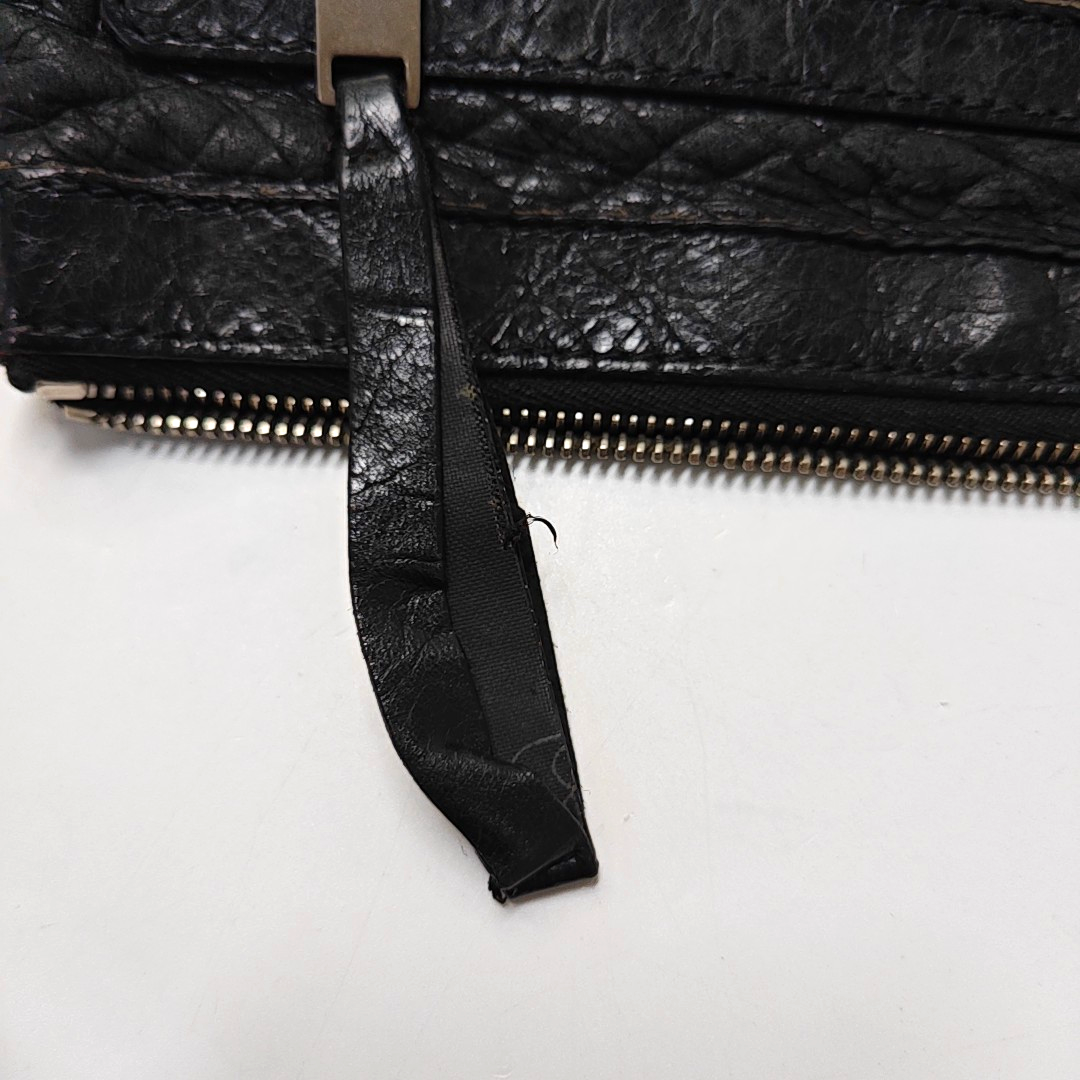 BALENCIAGA Classic City Medium size Black Lamb Skin Biker Bag, Handbag Silver Hardware-(SKU)-952449143
