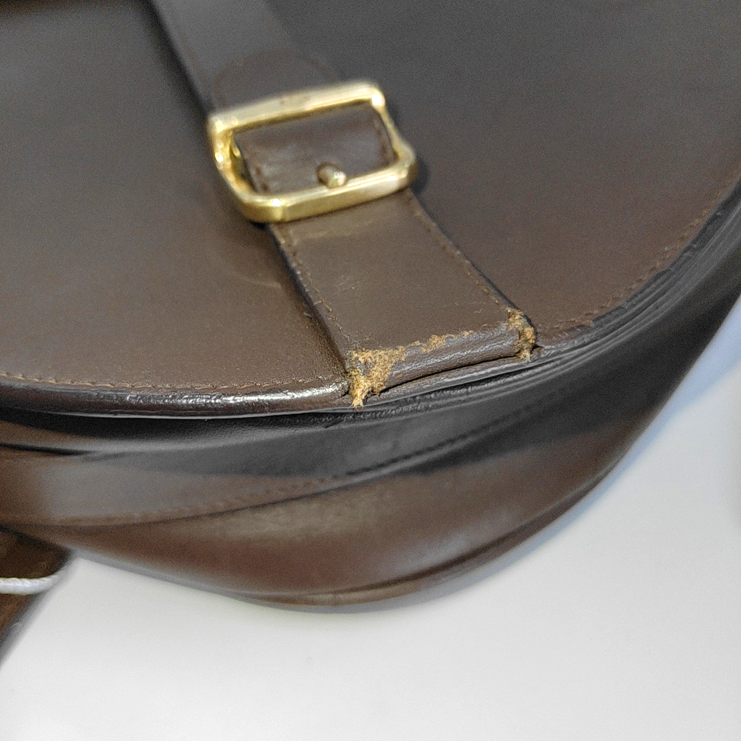 GUCCI Brown Cowhide Single Shoulder Bag Golden hardware Removable shoulder strap-(SKU)-13634891
