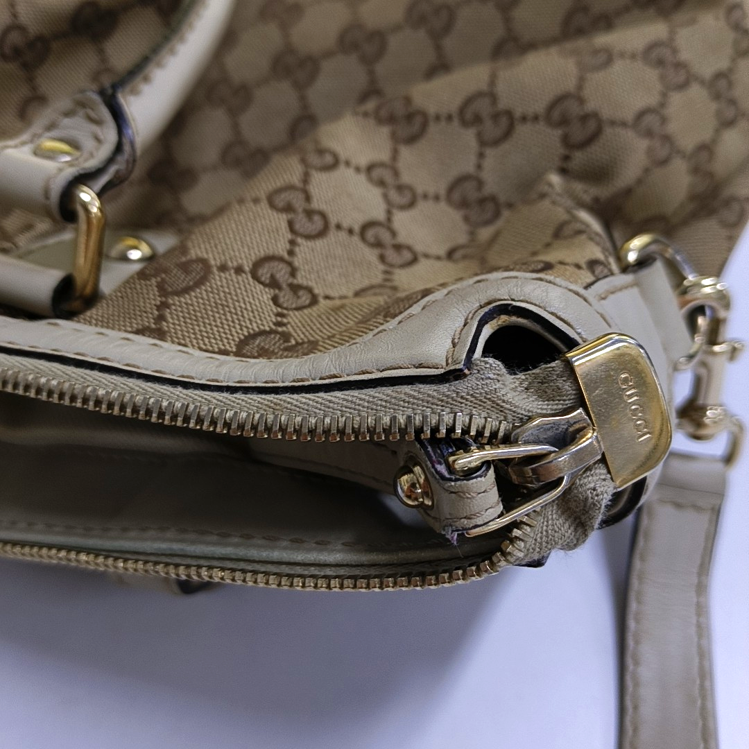 GUCCI Sukey Khaki canvas monogram crossbody bag, handbag Golden hardware Removable shoulder strap-(SKU)-946495807