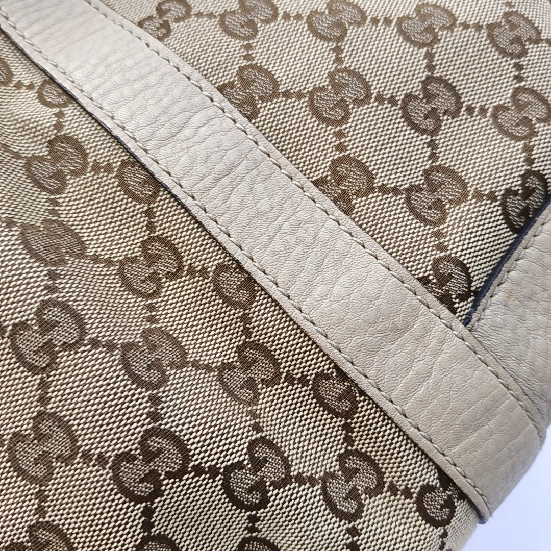 GUCCI Miss GG Brown Canvas Old Flower Single Shoulder Bag Tote Bag Golden hardware-(SKU)-958172878
