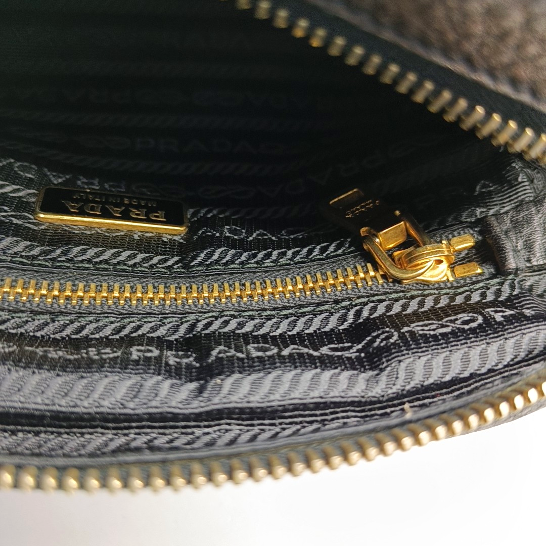 PRADA Camera Bag Black Leather Logo Handbag Single Shoulder Bag Crossbody Bag Golden hardware-(SKU)-953167834