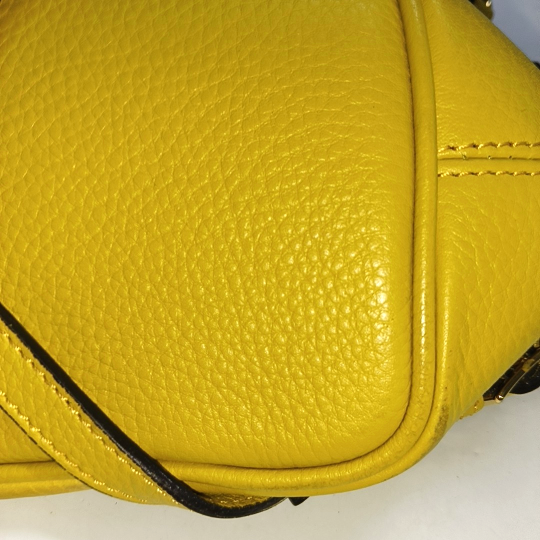 BURBERRY Northfield Yellow Leather Shoulder Bag Tote Golden hardware Removable shoulder strap-(SKU)-14373312