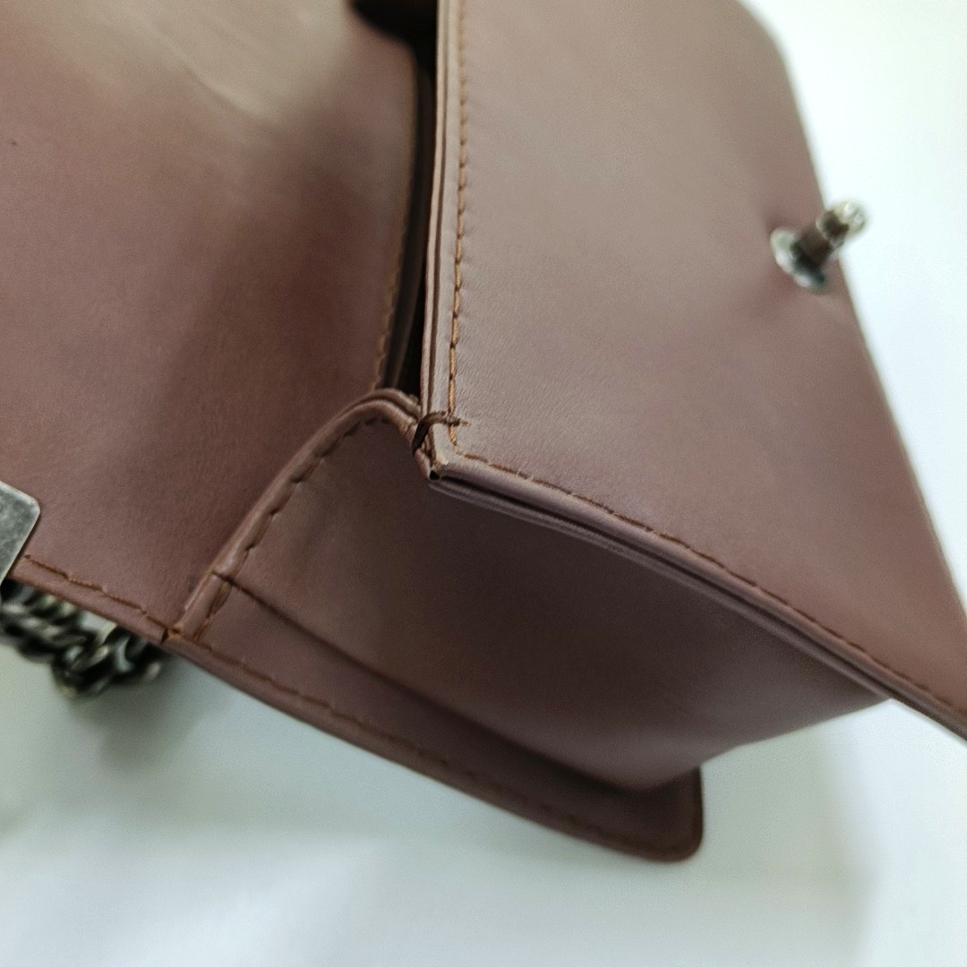 CHANEL BOY CHANEL Medium Burgundy Calfskin Quilted Shoulder Bag Tote Crossbody Bag Ruthenium Hardware 18K Clasp-(SKU)-946021622
