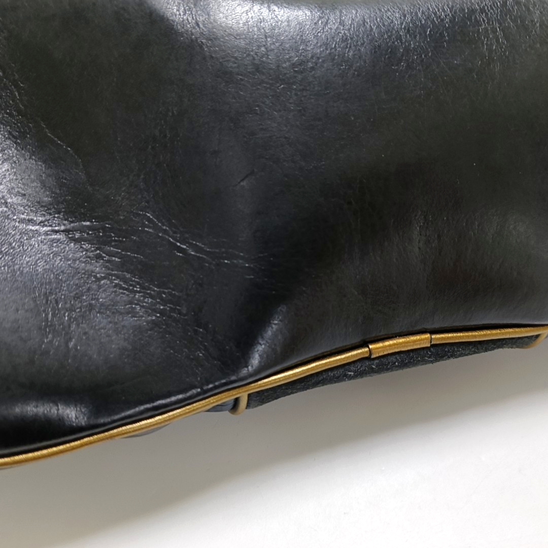 BURBERRY Tote bag Black leather handbag Golden Silver Hardware-(SKU)-955892032