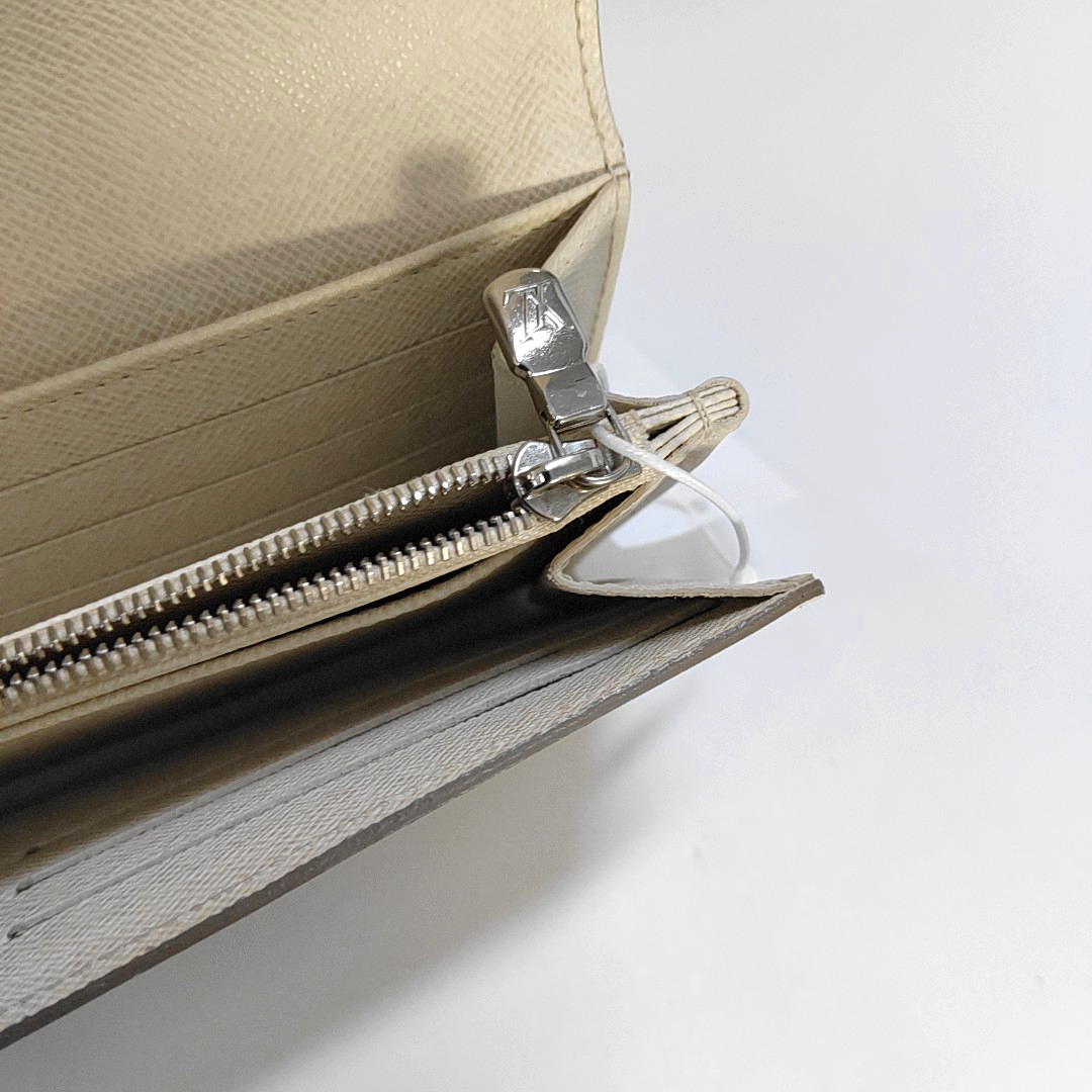 LOUIS VUITTON SARAH 米色EPI牛皮水波纹钱包 Silver Hardware-(SKU)-956137451