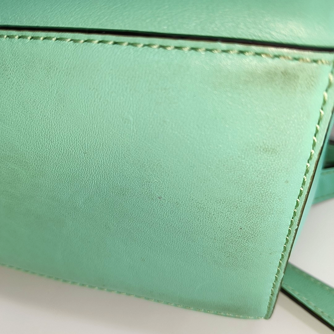 Kate Spade Green leather single shoulder bag handbag crossbody bag Golden hardware Removable shoulder strap-(SKU)-14289698