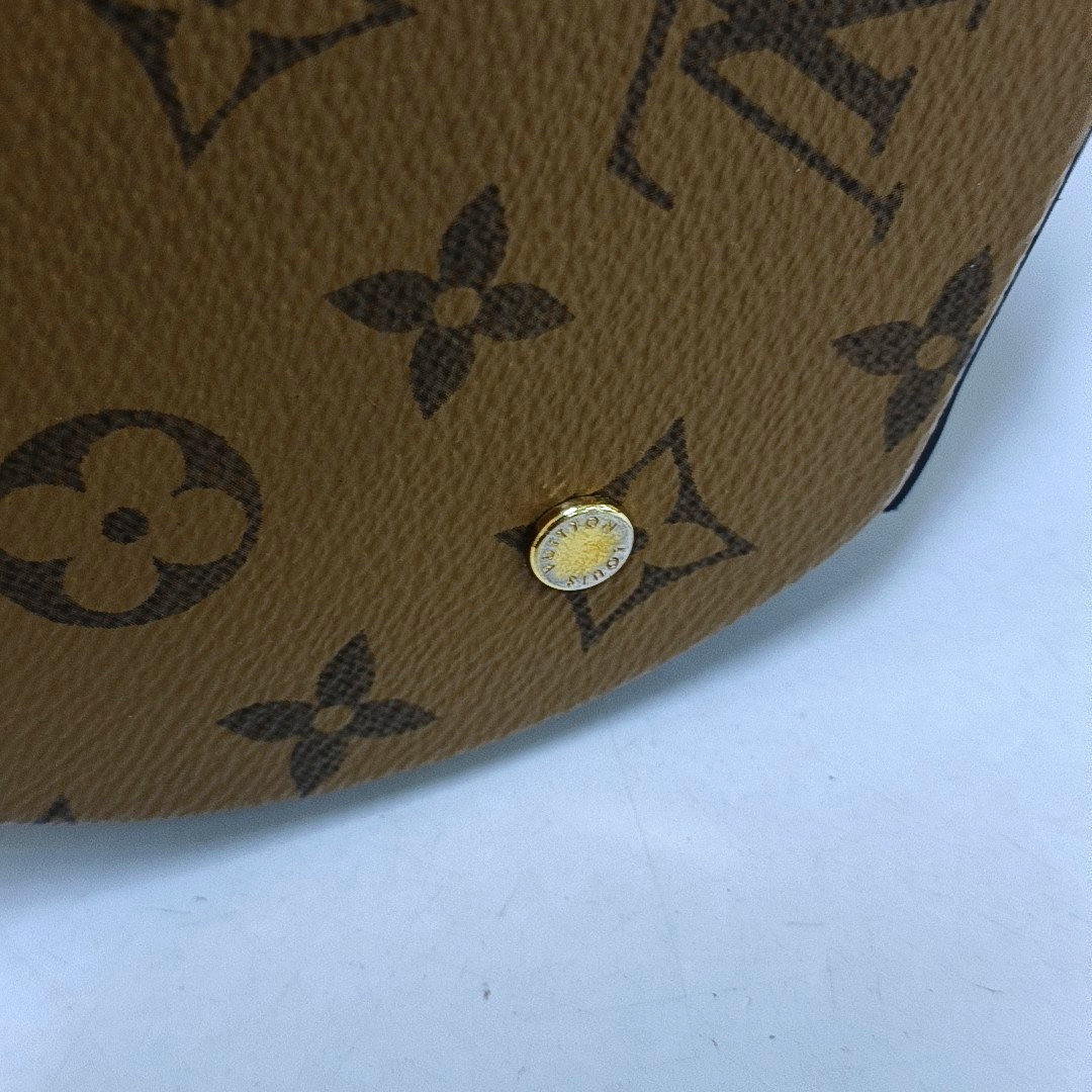 LOUIS VUITTON CANNES Small Brown Coated Canvas Monogram Damier Ebene Crossbody Tote Shoulder Bag Golden Hardware Removable Shoulder Strap-(SKU)-958365083