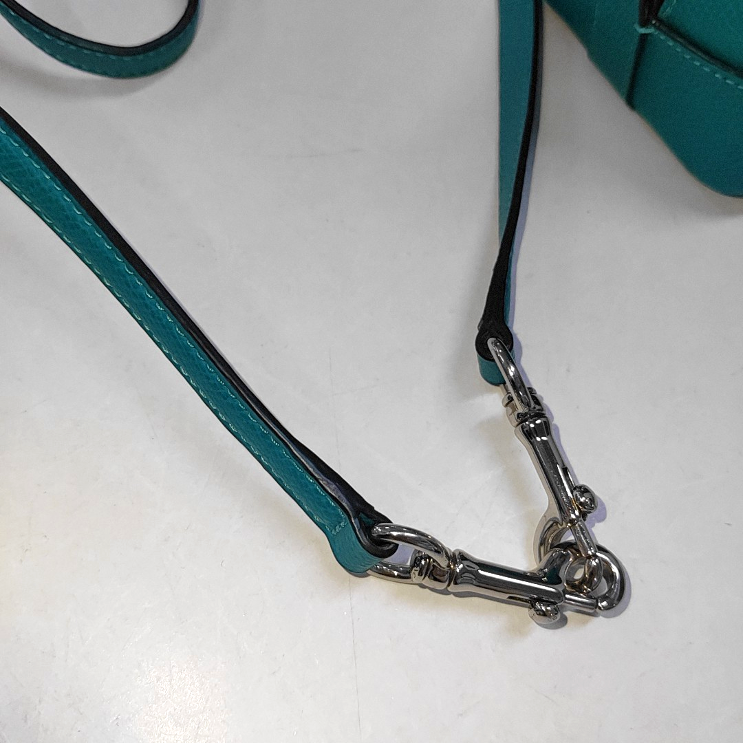 COACH SIERRA Medium size Blue Leather Crossbody Bag, Shoulder Bag, Handbag Silver Hardware Removable shoulder strap-(SKU)-942426603