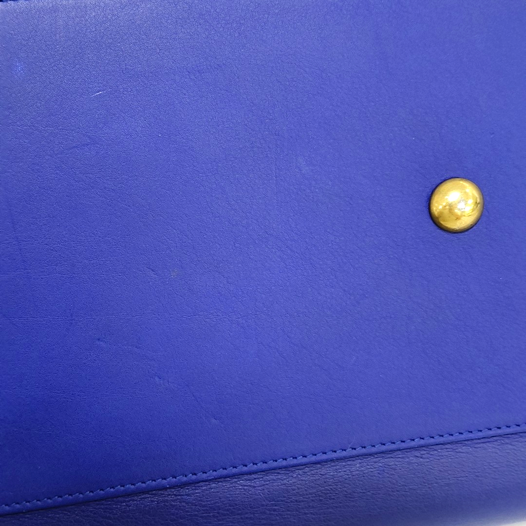 YSL CHYC Y LIGNE Medium size Dark Blue Leather Handbag Golden hardware-(SKU)-955766703