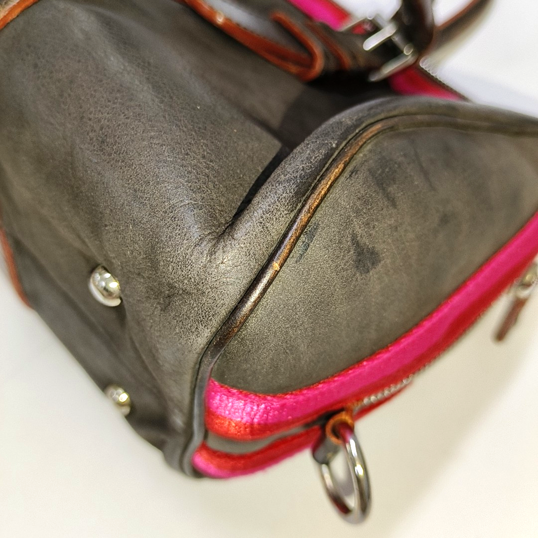 LOEWE Tote bag Dark Brown Leather Handbag Silver Hardware shoulder straps-(SKU)-938692603