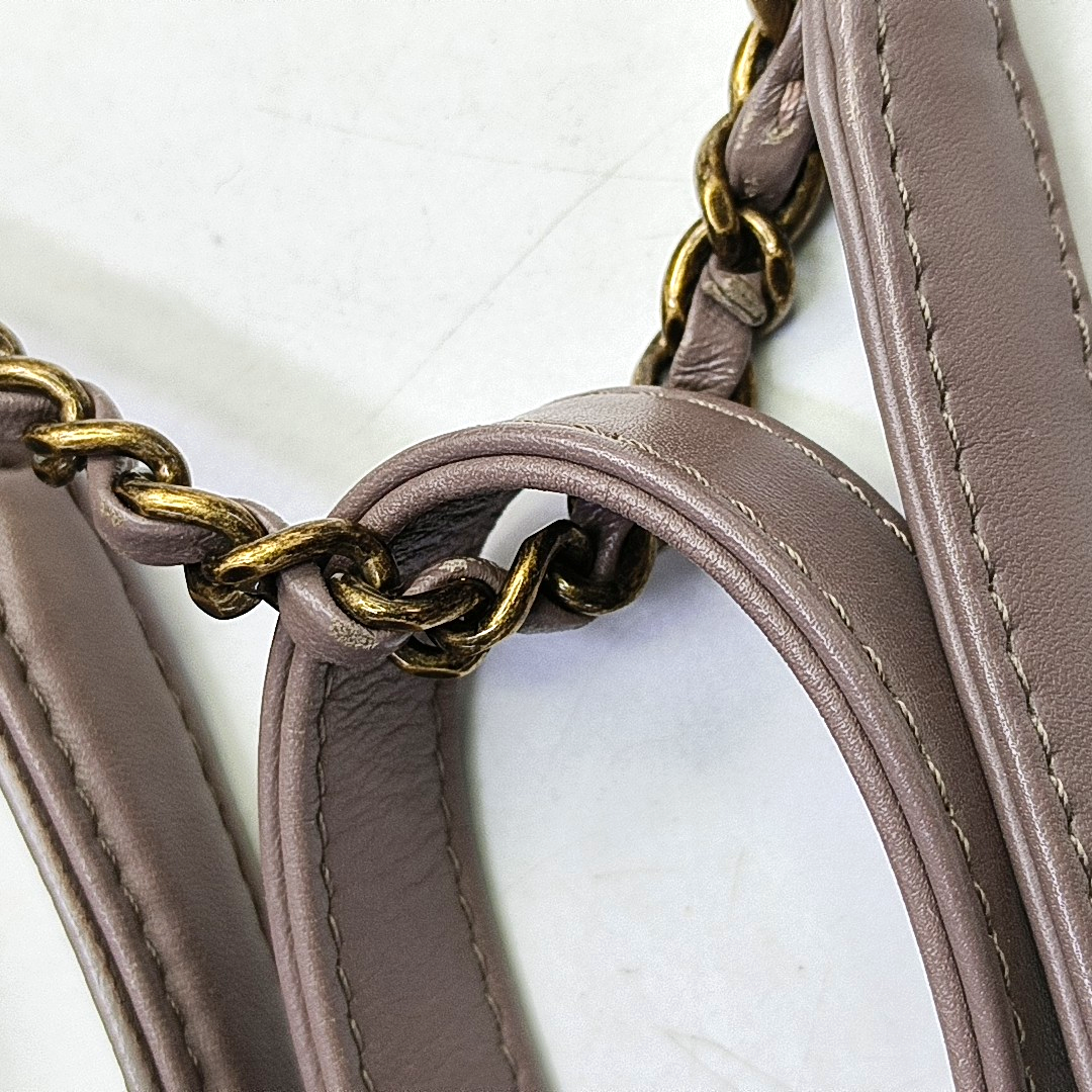 CHANEL COCO CURVE Light Purple Calfskin Quilted Shoulder Bag Tote Crossbody Bag Gold Hardware 24K Clasp-(SKU)-952954213