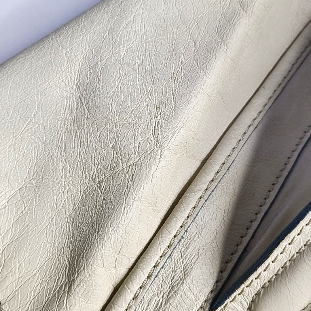 Chloé Tote bag White Leather Handbag Golden hardware-(SKU)-954394334
