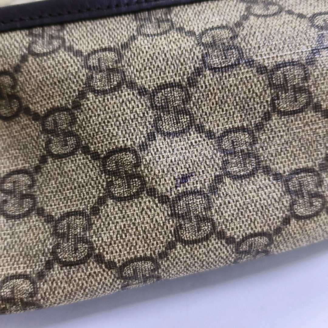 GUCCI GG Imprime Ebony Coated Canvas Monogram Single Shoulder Bag Golden hardware-(SKU)-959825887