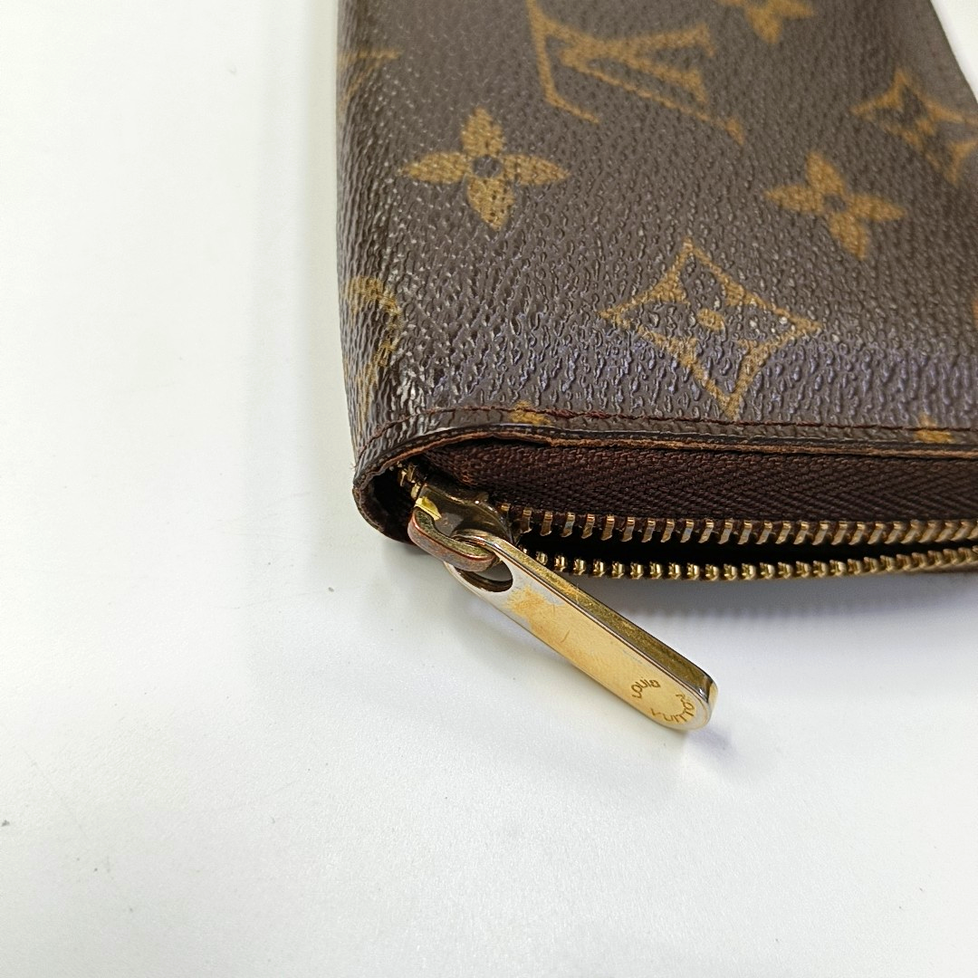 LOUIS VUITTON Brown coated canvas vintage wallet Golden hardware Complete Accessories-(SKU)-959923141