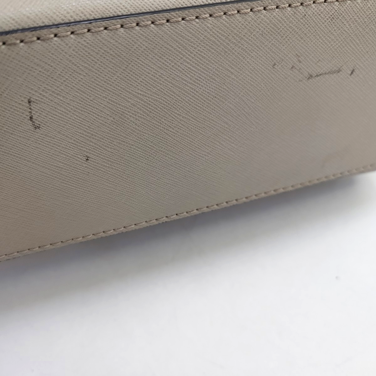 MICHAEL KORS Selma Grey Leather Studs Crossbody Bag Single Shoulder Bag Handbag Silver Hardware Removable shoulder strap-(SKU)-951542845