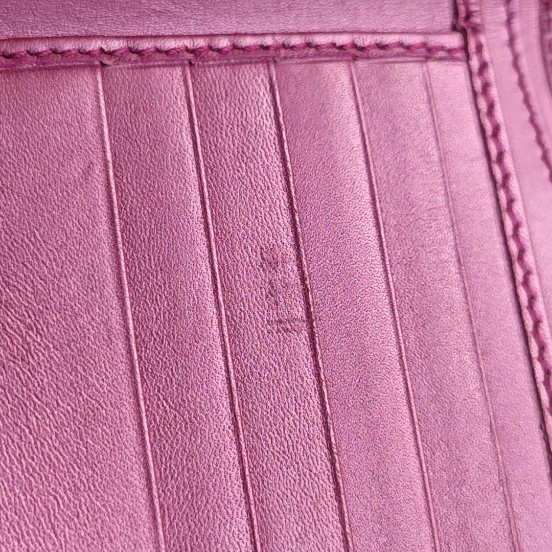 GUCCI Heart Bit Pink cowhide vintage embossed wallet Golden hardware-(SKU)-951257321