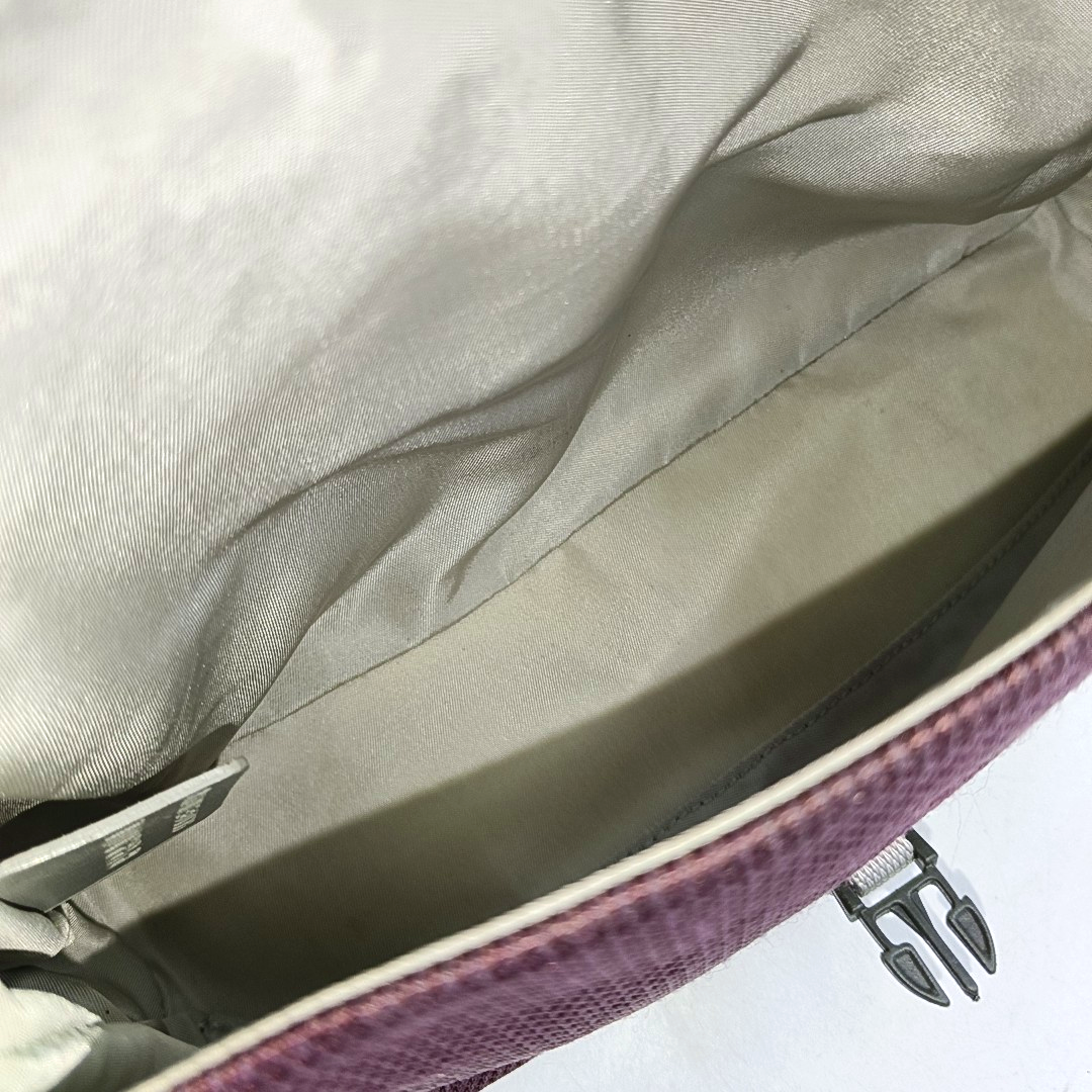 PRADA Purple Fabric Single Shoulder Bag Silver Hardware Removable shoulder strap-(SKU)-950006519