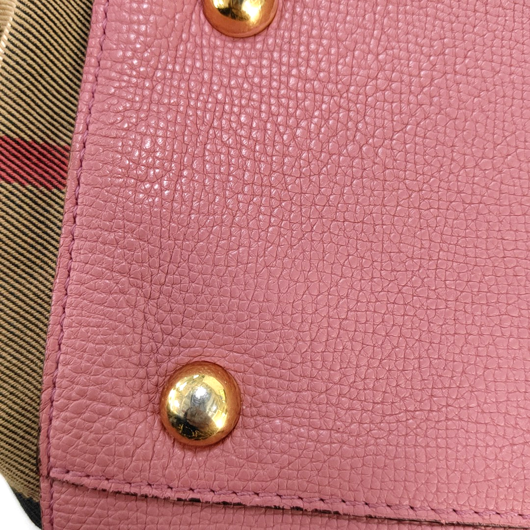 BURBERRY Canterbury mini Pink cowhide horse race pattern shoulder bag/handbag Golden hardware-(SKU)-954760637