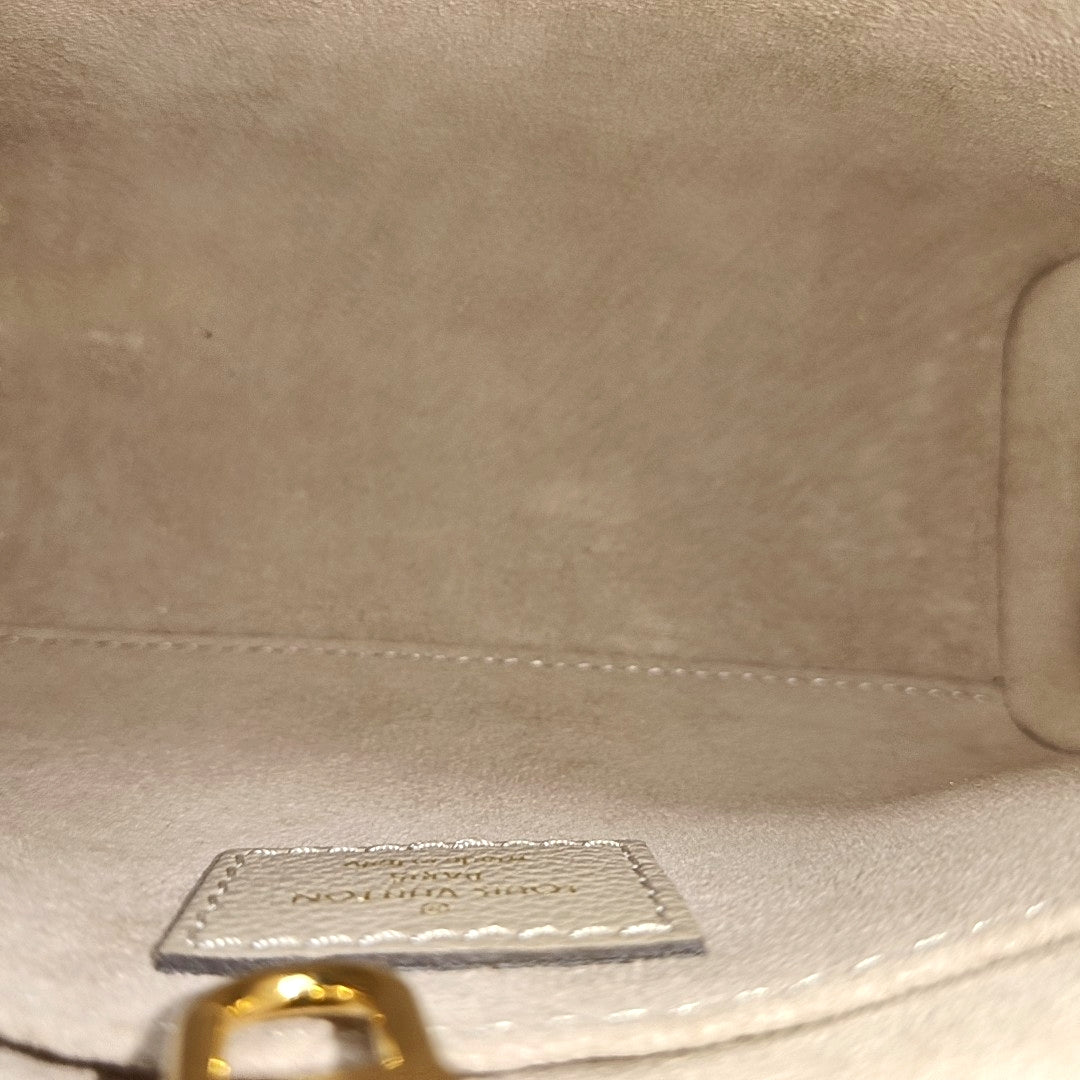 LOUIS VUITTON ONTHEGO BB Elephant Grey Leather Monogram Jungle Bag with Gold Hardware, Detachable Strap-(SKU)-970272031